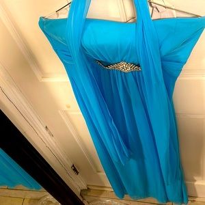 Long blue dress